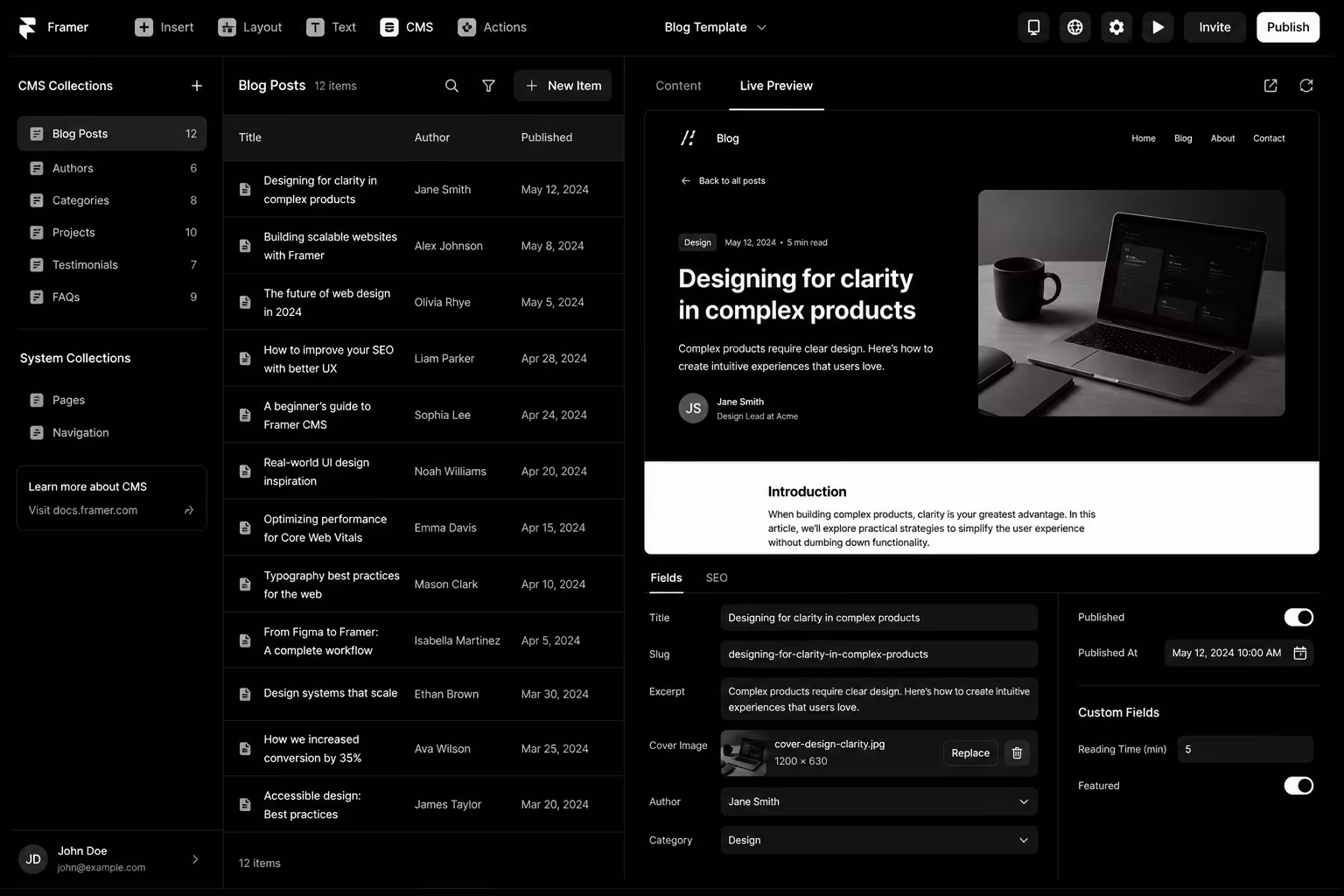 Framer CMS Tutorial: Build a Content-Heavy Site That Actually Scales