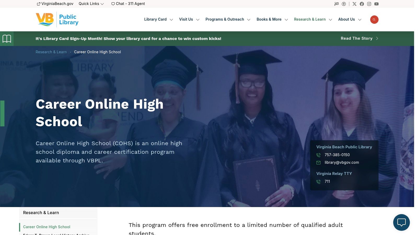 Virginia Beach Public Library – Career Online High School & Technology Education