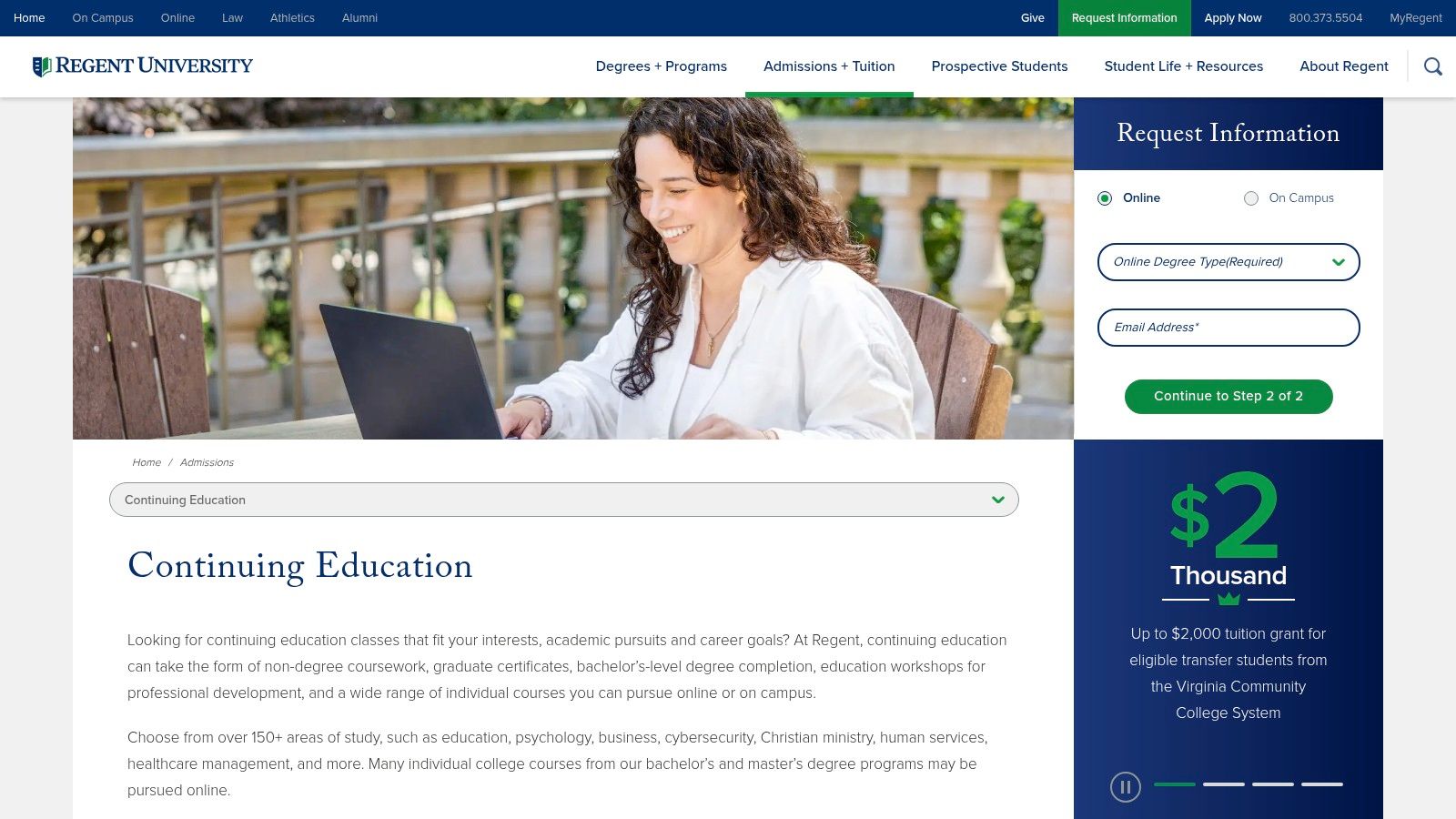 Regent University – Continuing Education and Certificates