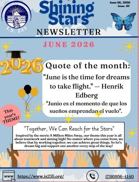Shining Stars Newsletter June 2026 Issue 20 cover page