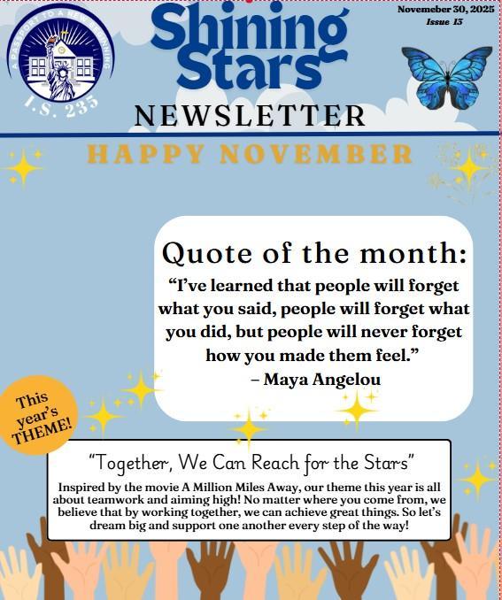 Shining Stars Newsletter Issue 15 November 2025 cover page