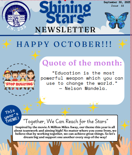 Shining Stars Newsletter cover for October 2025 Issue 11
