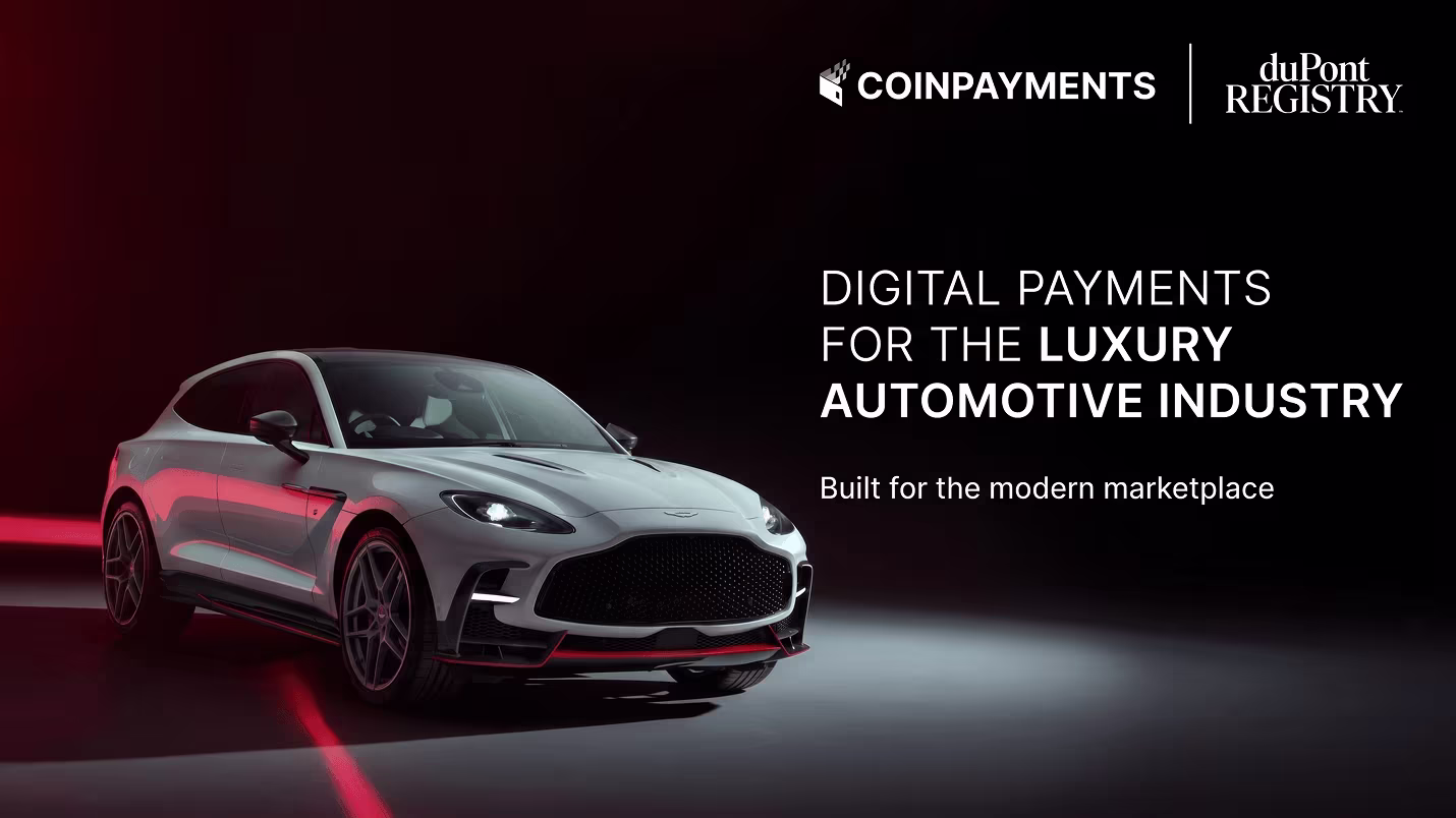 COINPAYMENTS and duPont REGISTRY Partnership