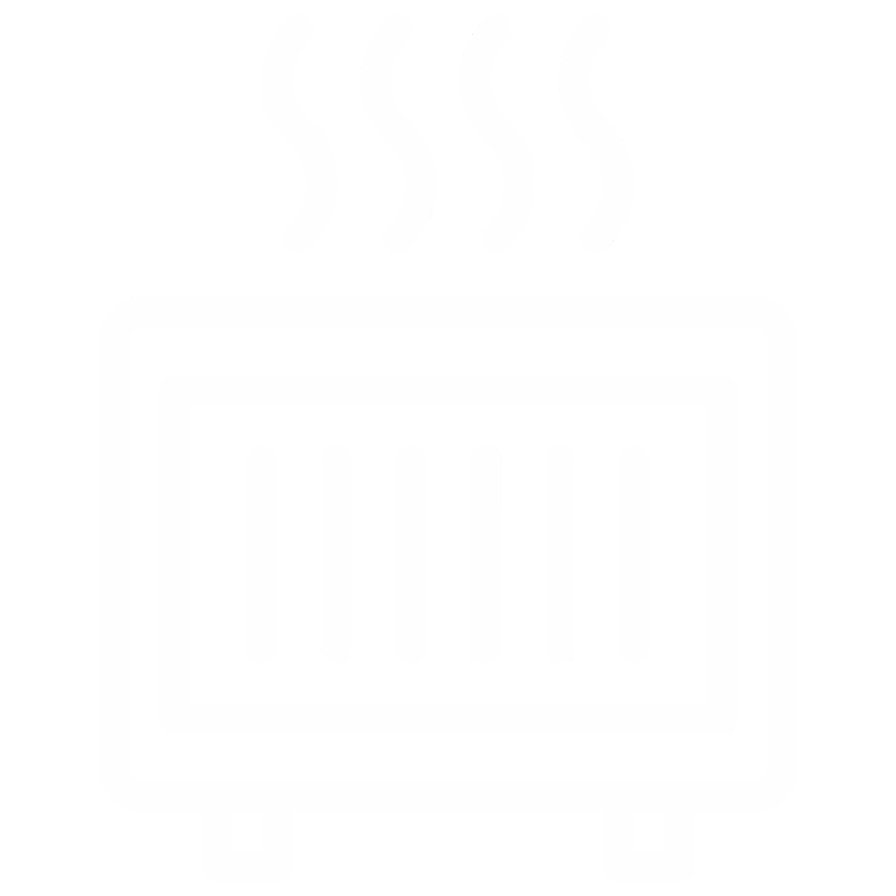 Icon of a heater emitting heat waves above it.