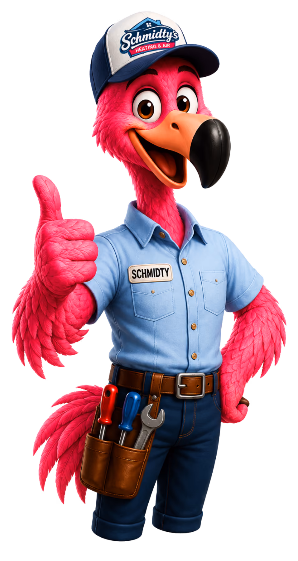 Schmidty's Heating and Air Schmidty the Flamingo