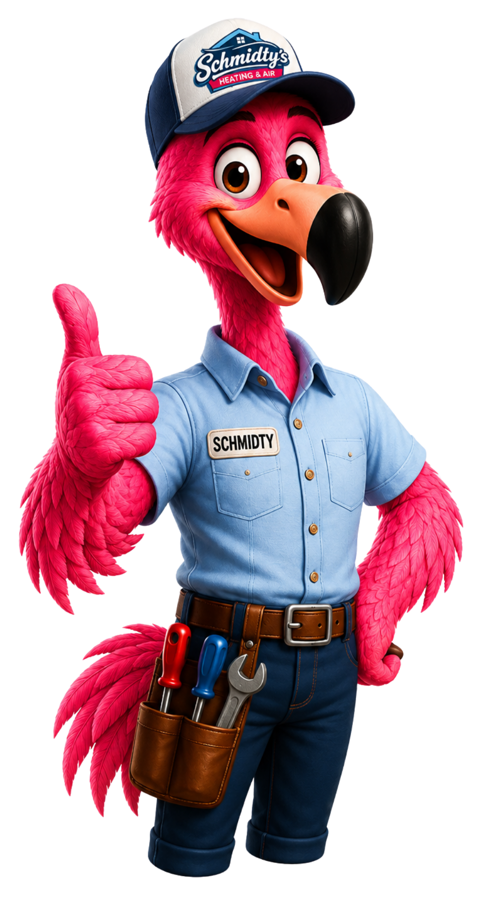 Schmidty's Heating and Air Schmidty the Flamingo