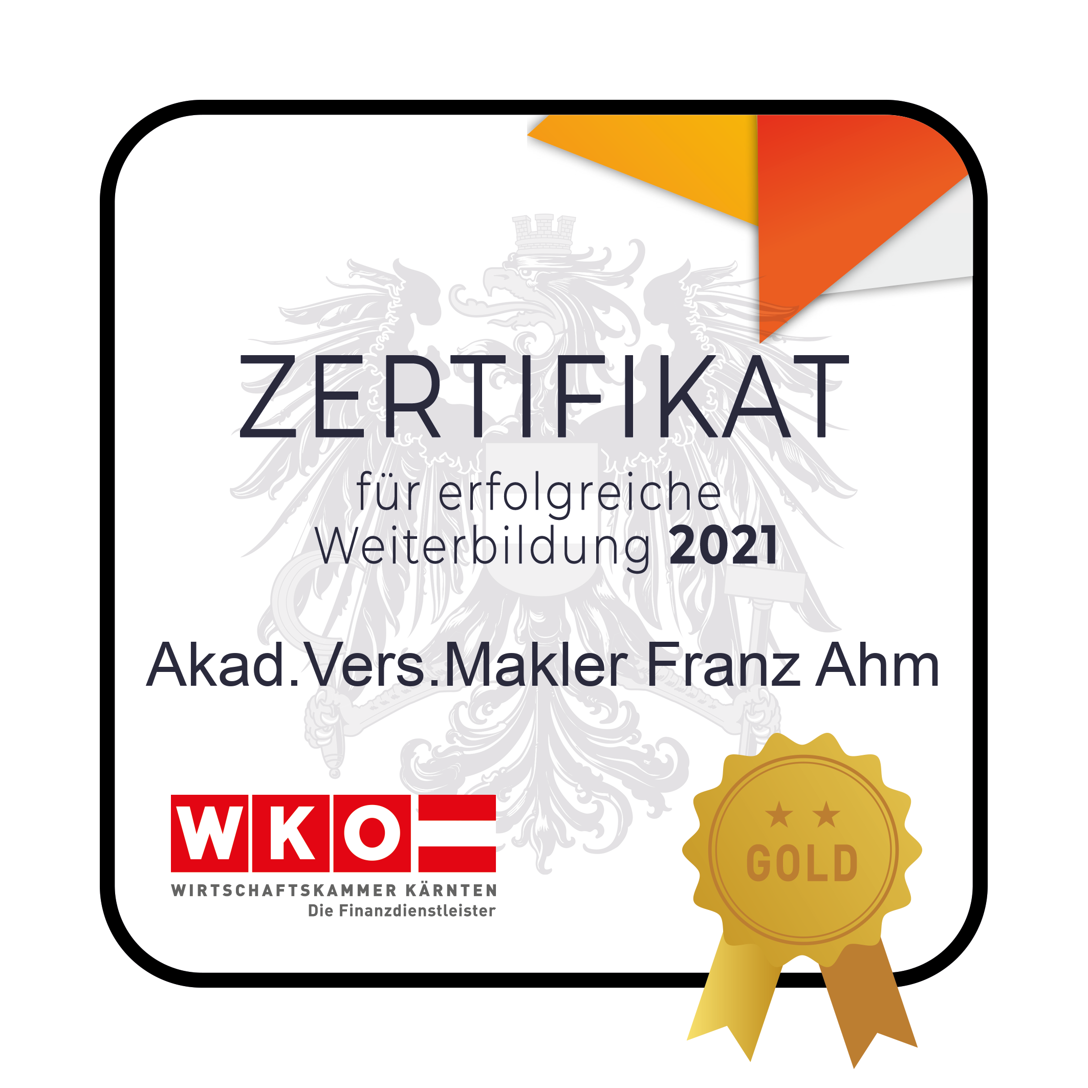 Zertifikat 2021