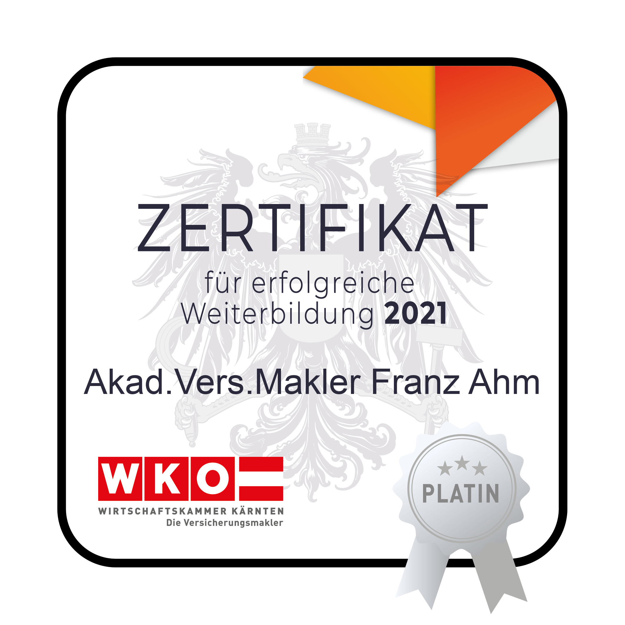 Zertifikat 2021