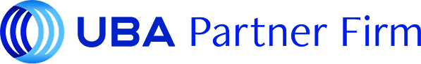 Logo with blue ring design and dark blue text reading UBA Partner Firm.