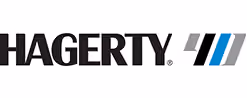 Hagerty logo with stylized three-stripe icon.