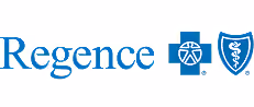 Regence health insurance logo with blue cross and shield symbols.