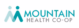 Mountain Health Co-op logo with stylized letter M formed by two abstract human figures.