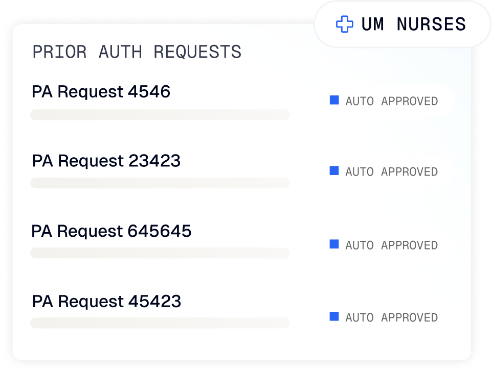 Prior auth requests list