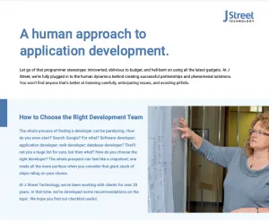 How to Choose the Right Development Team checklist cover