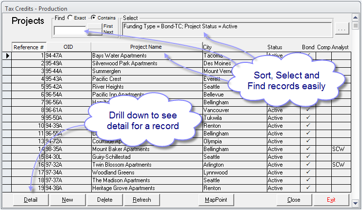 Washington State Housing Finance Commission application screenshot