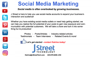 Social Media Marketing - J Street Technology - Software Development - 98004