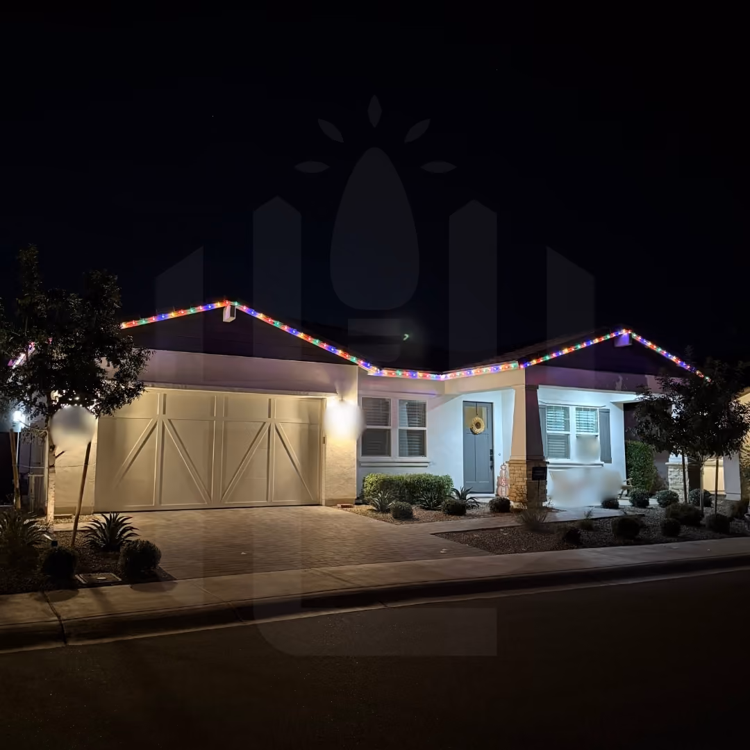 Holiday Lights University completed residential Christmas light installation