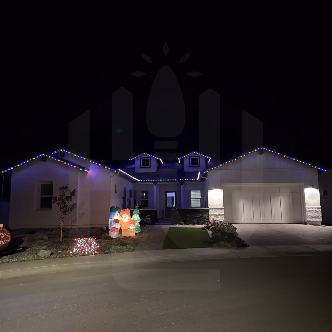 Professional Christmas light installation by Holiday Lights University