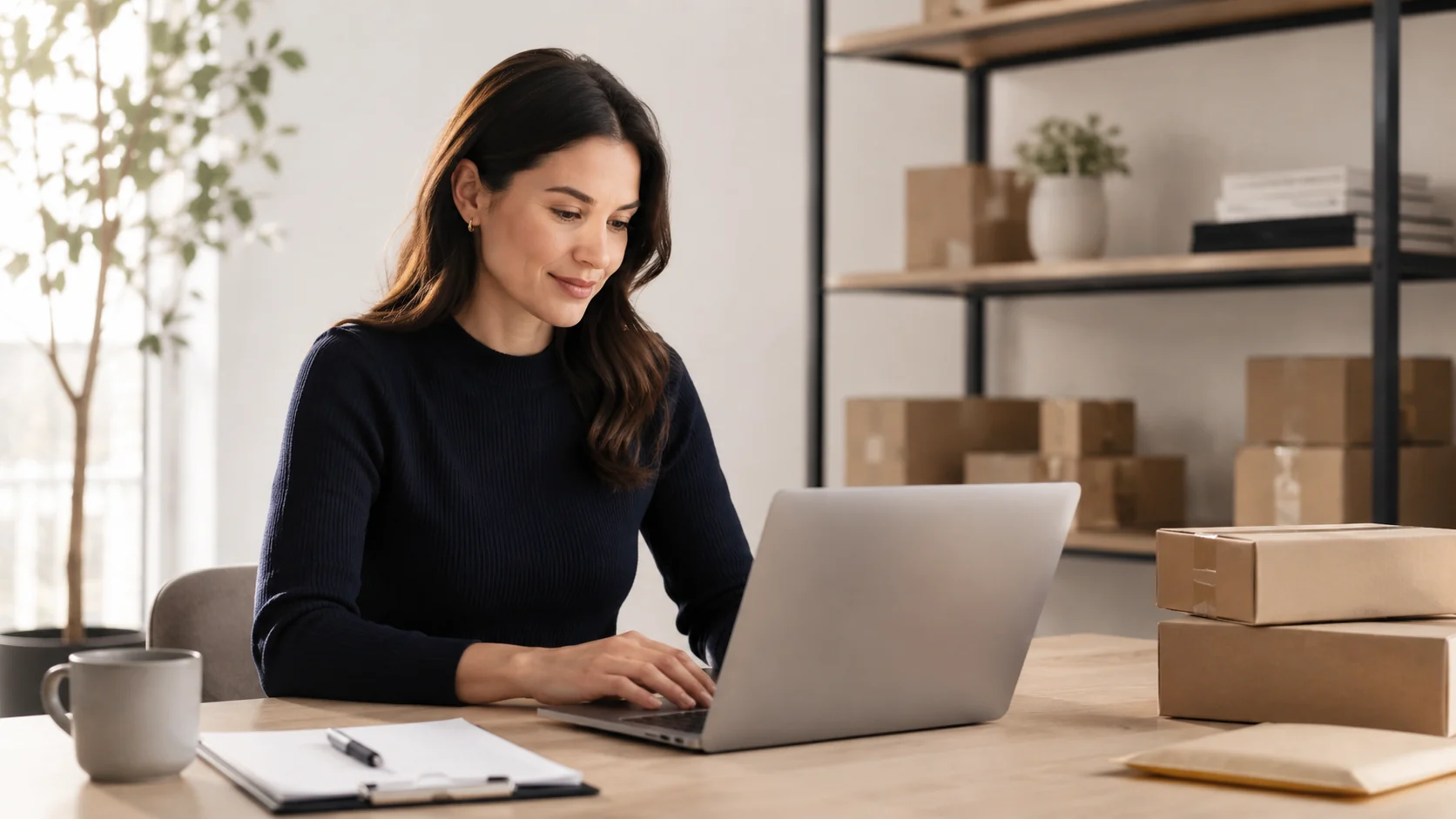 E-commerce operations manager working with marketplace orders and parcels