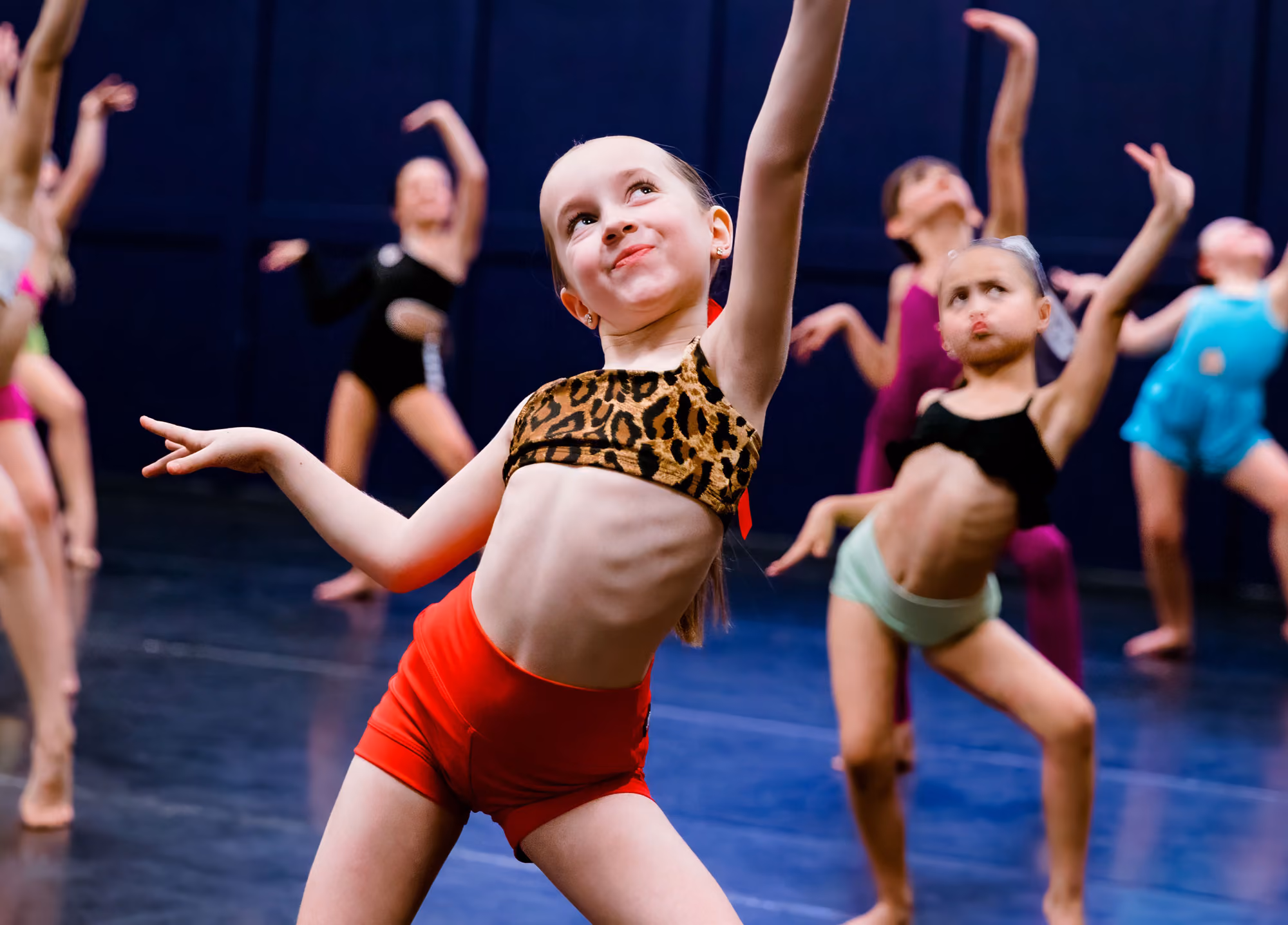 Girl dancing in a dance studio