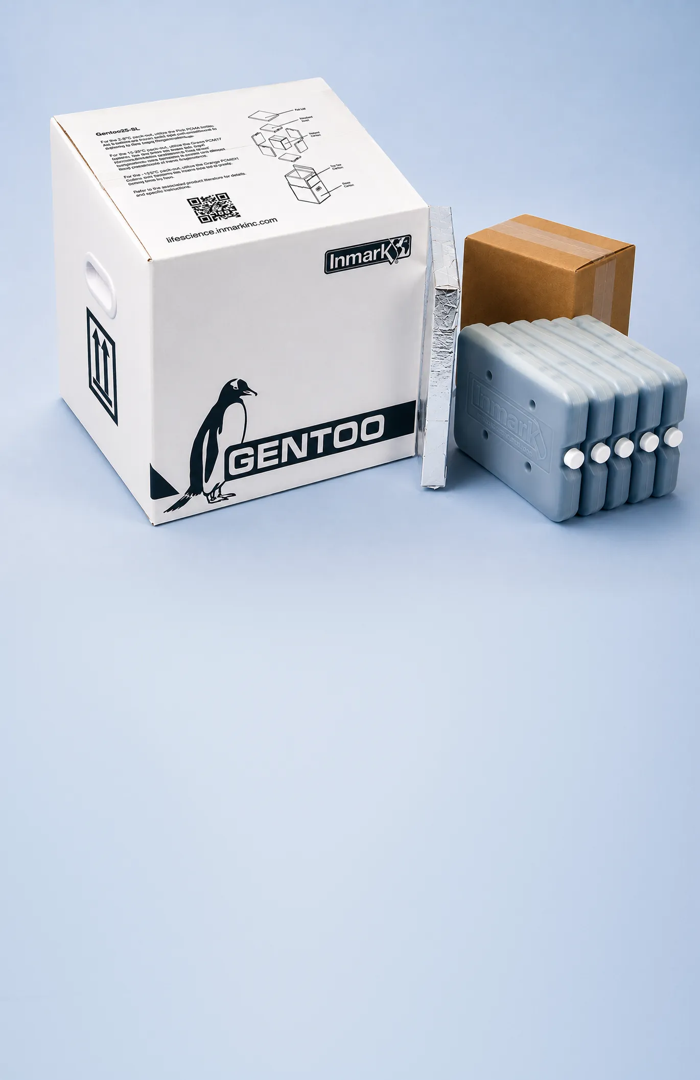 Pre-conditioned thermal shipper packed for transport