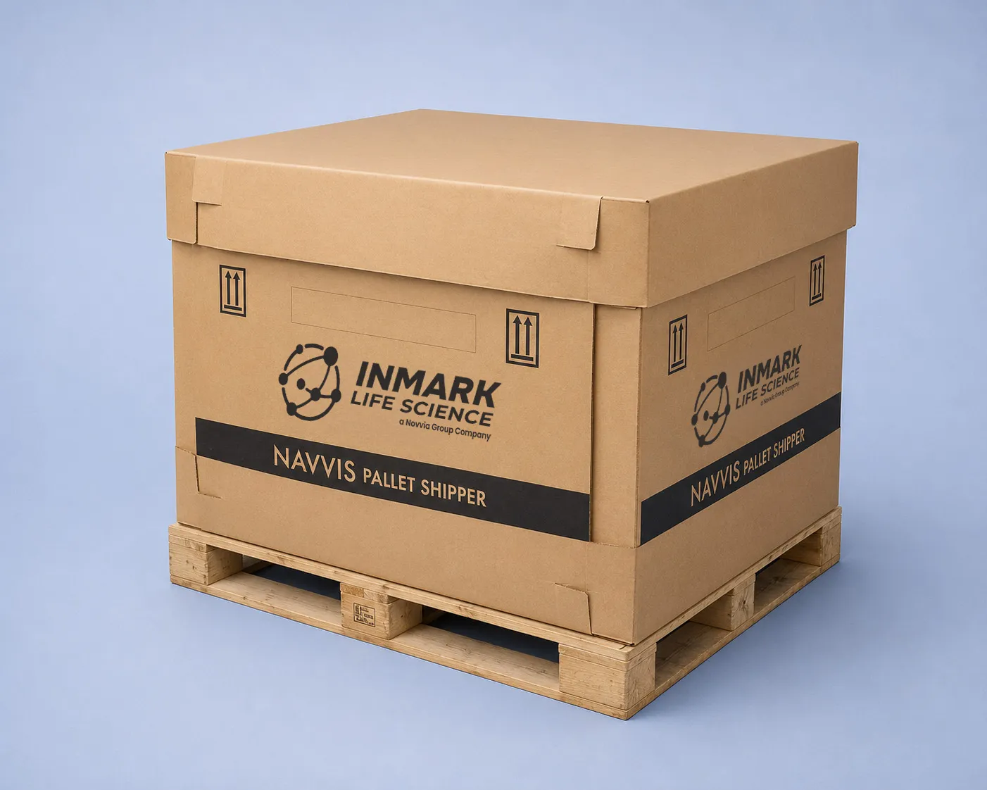 Reusable pallet shipper on dock