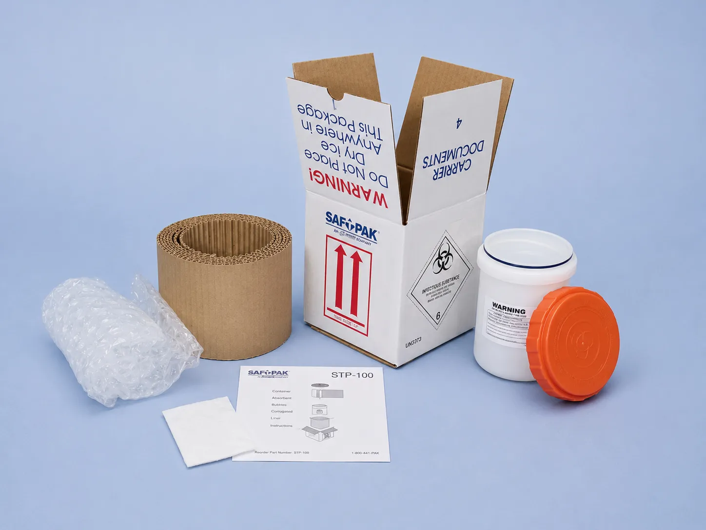 Parcel shipper refrigerant components