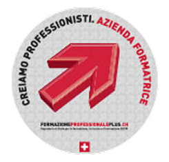 Two round certification badges: HEXIS certified installer and training company with red arrow and Swiss cross.