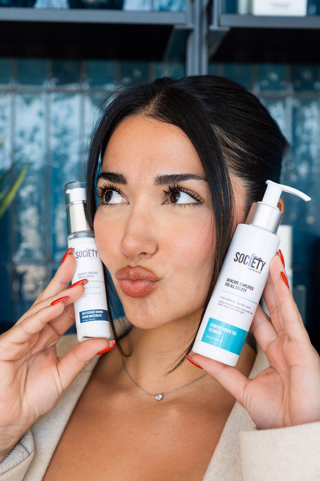 Facial treatment moment shared on Instagram