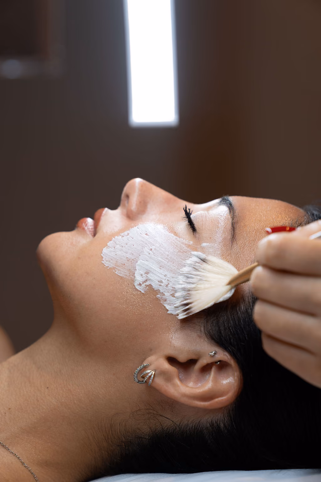 Facial treatment in a private ModPod at Mod Facial and Massage in Allen, Texas