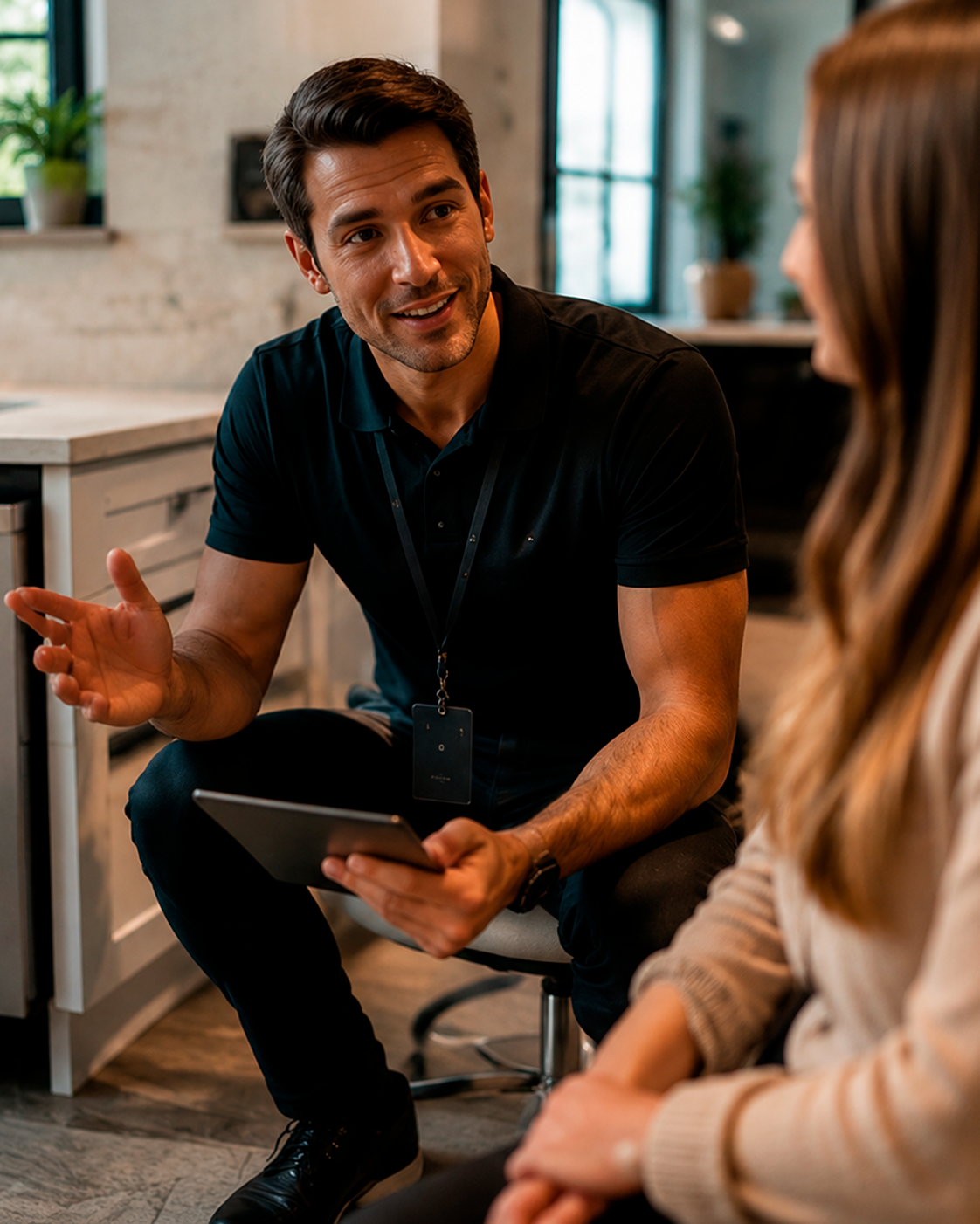 Closer presenting solutions to a homeowner