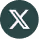 Circular dark green button with a white stylized X letter in the center.