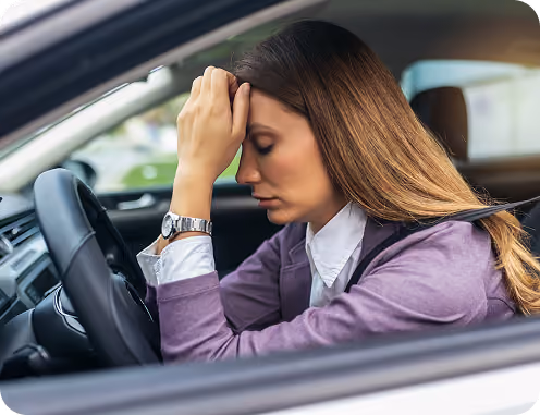 woman suffering from headache