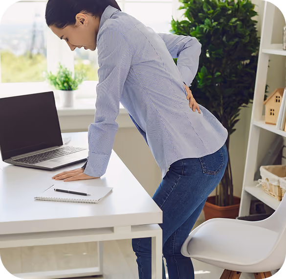 woman with low back pain