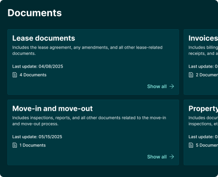PrologisConnect documents screen showing property and lease documents organized in one secure portal for easy access.