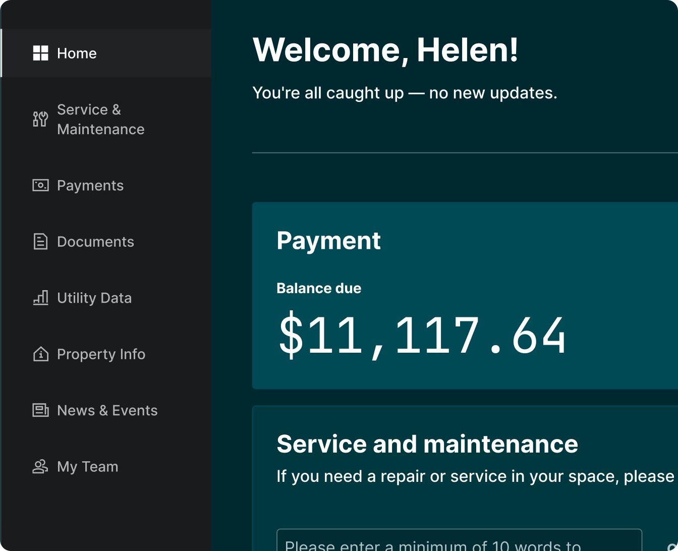 PrologisConnect payments screen