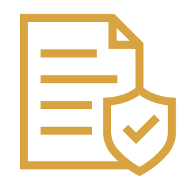 An icon of a certificate of approval to represent professionalism.