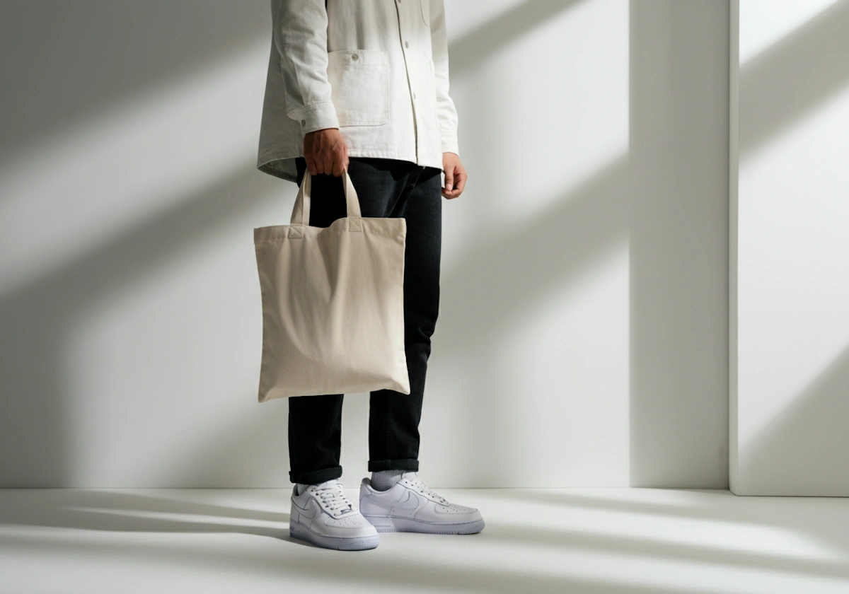 Minimalist Tote Bag Scene