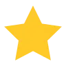 Simple yellow five-point star icon on white background.