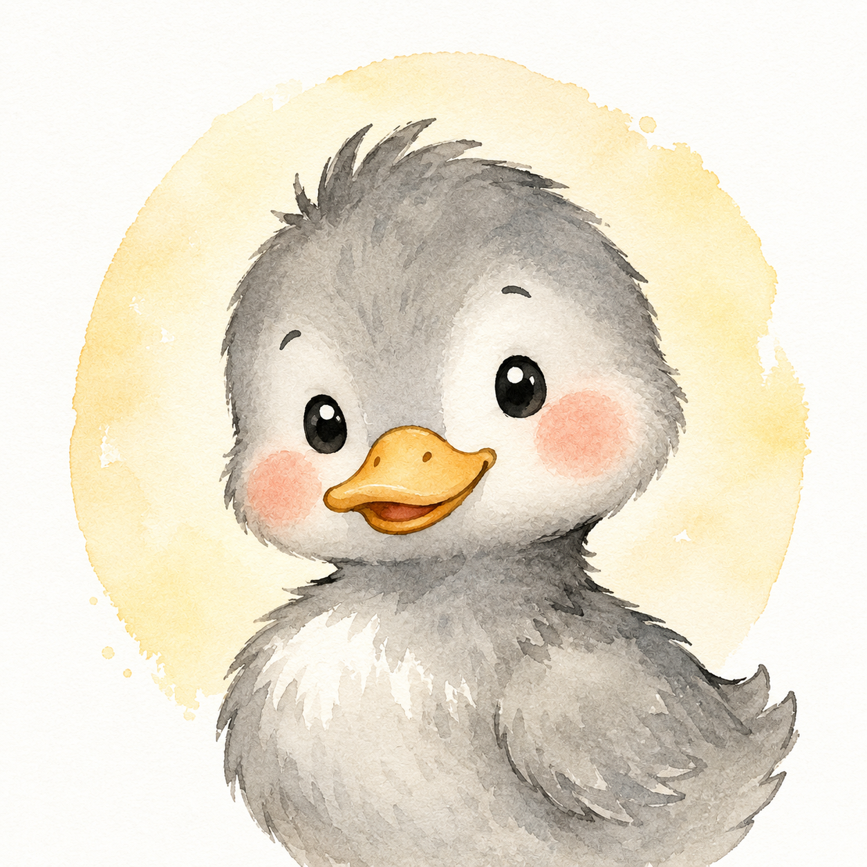 Aquarell-Illustration von Das Entlein, dem Maskottchen von Dein Blickfänger