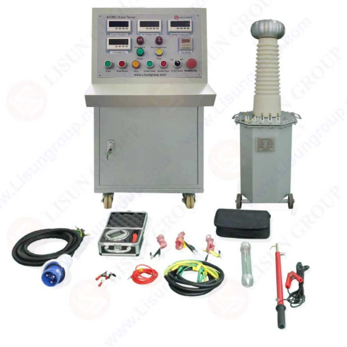 HIPOT10-100KV — LISUN AC/DC Hipot Tester with control cabinet, HV transformer and test lead accessories