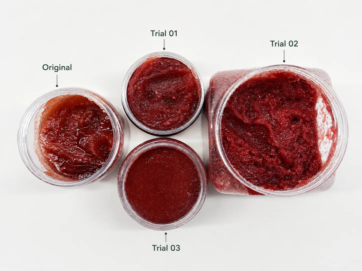 Formula development iteration samples