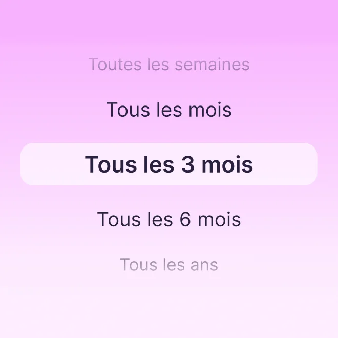 Sélecteur de fréquence de versement automatique