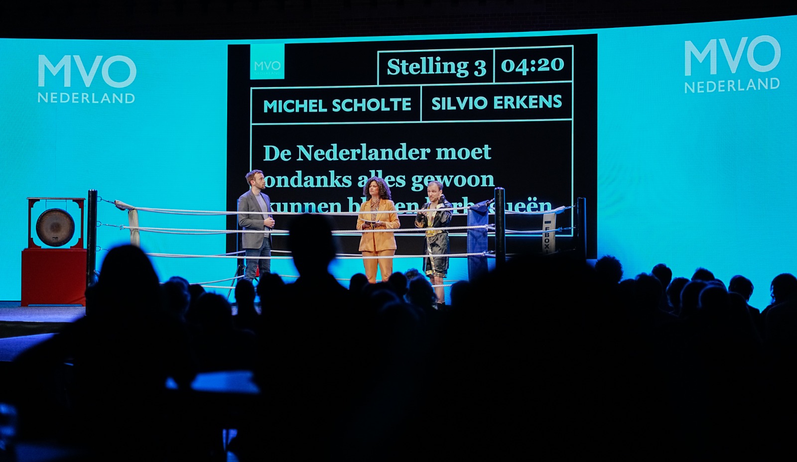 Michel Scholte op het podium