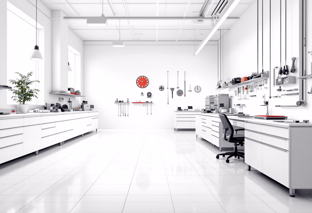[background image] image of modern auto shop