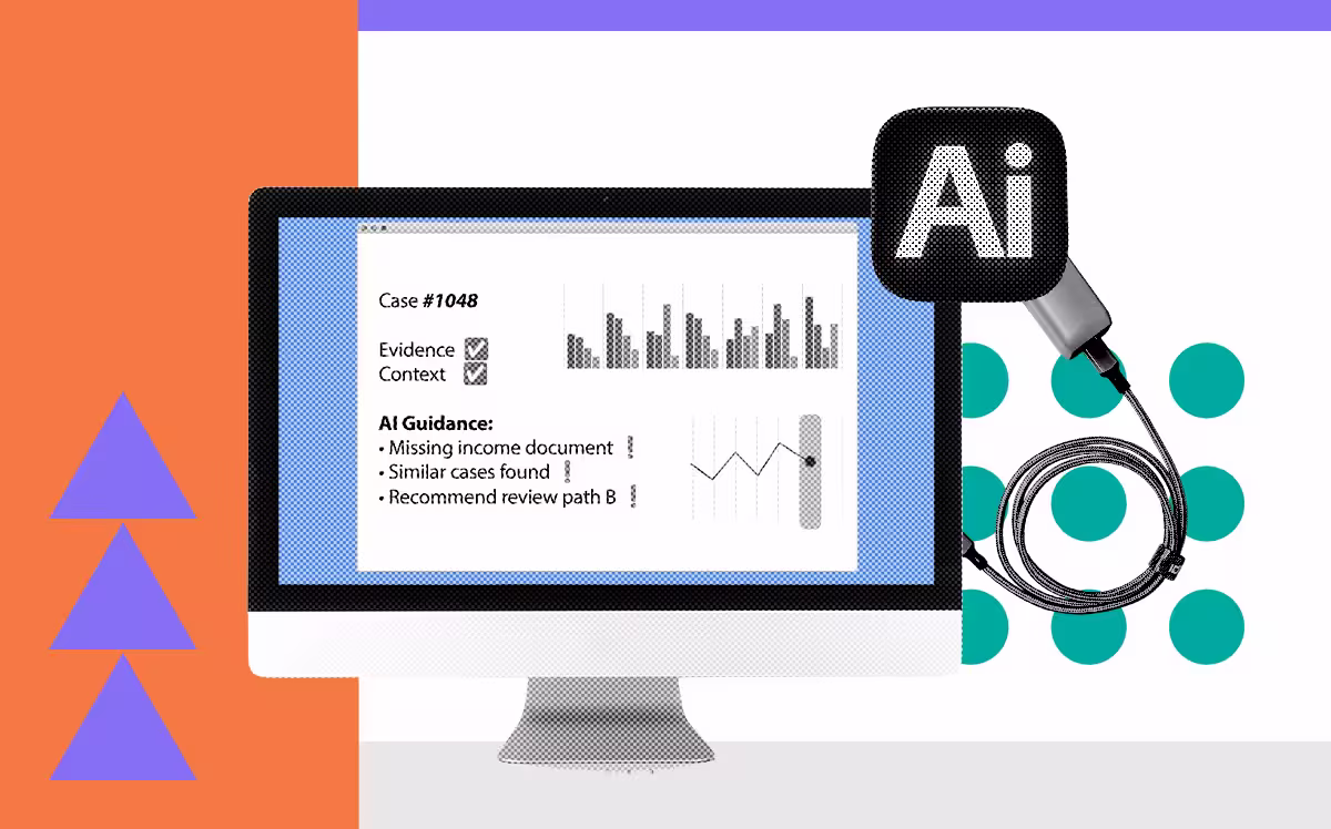 Thumbnail image for the blog post "The Next Generation of AFC Needs Workflow Intelligence, Not Just Another AI Tool", featuring a graphic illustration representing workflow intelligence and AI in financial crime prevention.
