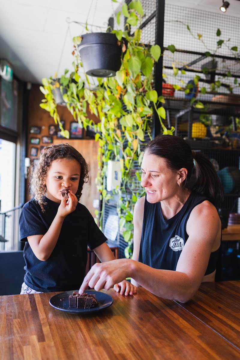 Customers enjoying the cafe