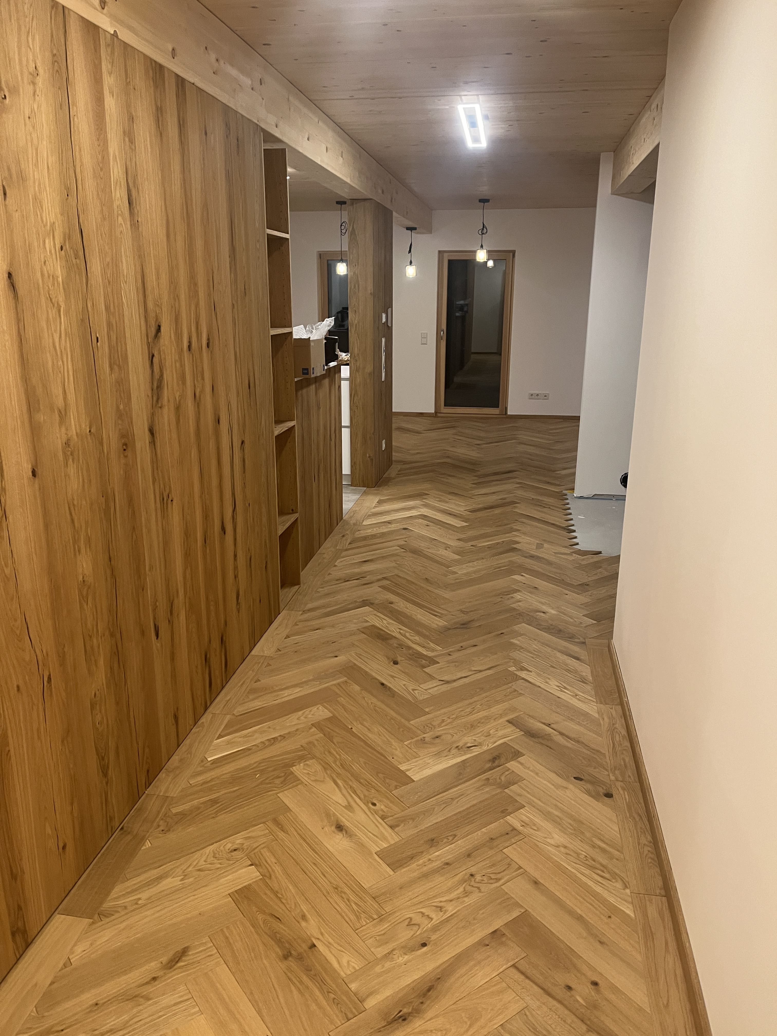 Neu verlegter Parkettboden Bodenleger Parkettleger Hamburg