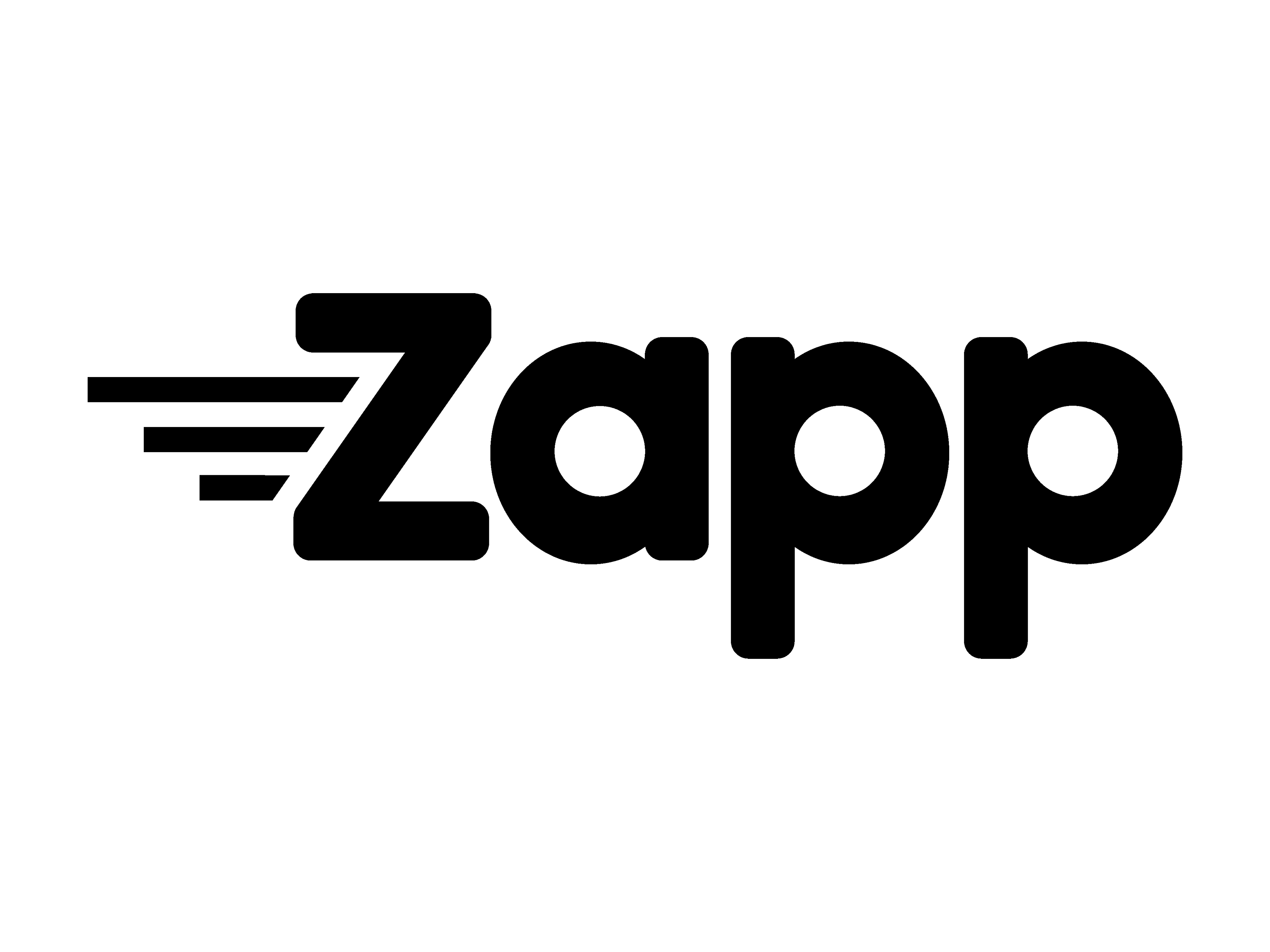 Zapp logo featuring a lightning bolt and the word 'Zapp' in bold style.
