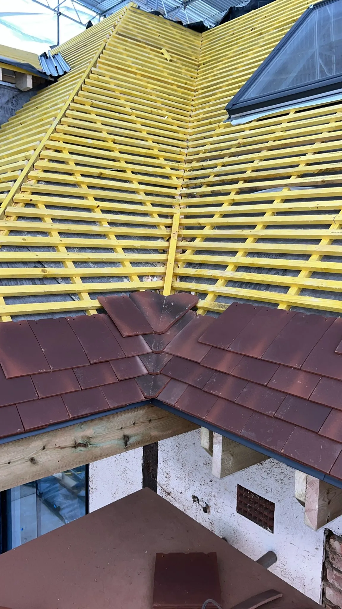 New roof battens and breathable membrane on a Southgate loft conversion